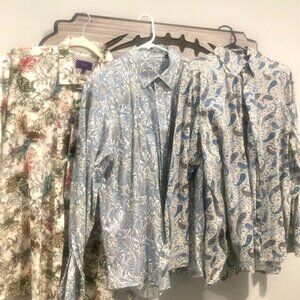 Men's Size XL FUN Colors & Patterns Long Sleeve BUNDLE (8 shirts)